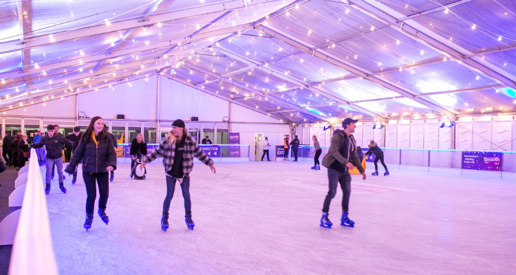 Ice rink at Skate Manchester.