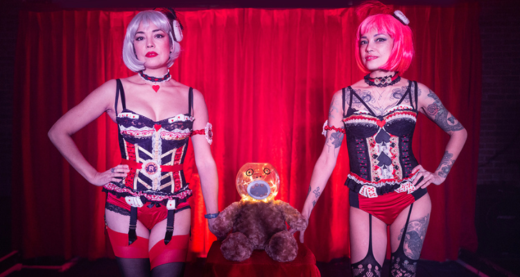 Women in lingerie at The Double R Club.