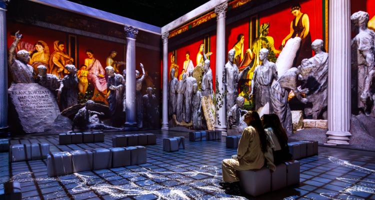The last days of pompeii London immersive exhibition.
