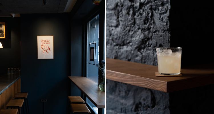 The interiors of No.23 in London and a margarita.