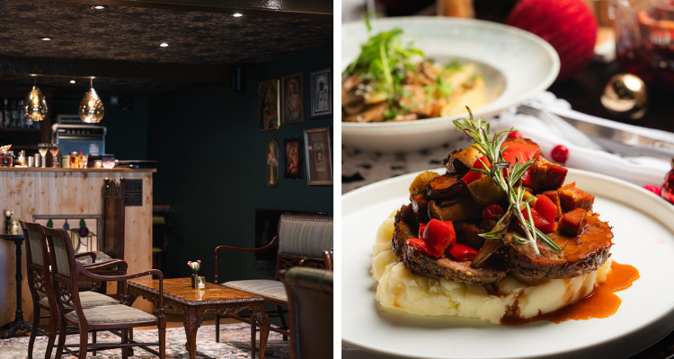 Food and interiors at Bistro Three Rooms Manchester.