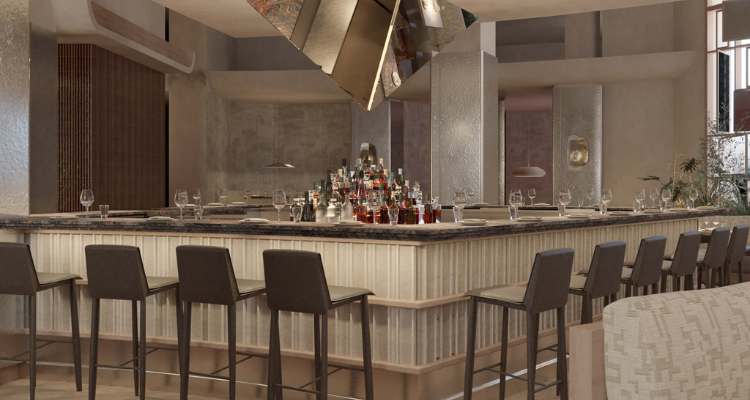 The interiors of Nela in London.