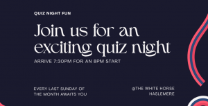 Quiz night last Sunday of the month from 19:30