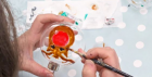 Christmas Glass Bauble decorating
