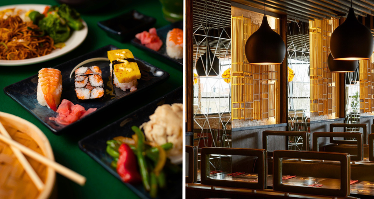 Cosmo interiors and sushi in Manchester.