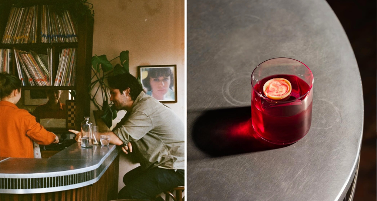 Equal Parts vinyl selection and negroni.