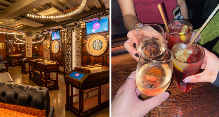 Dartboards and drinks at Flight Club Newcastle.