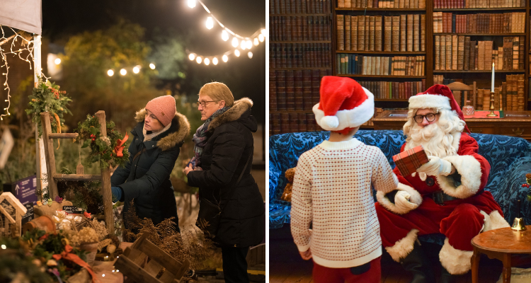 Santa's grotto and Christmas fair at Fulham Palace.