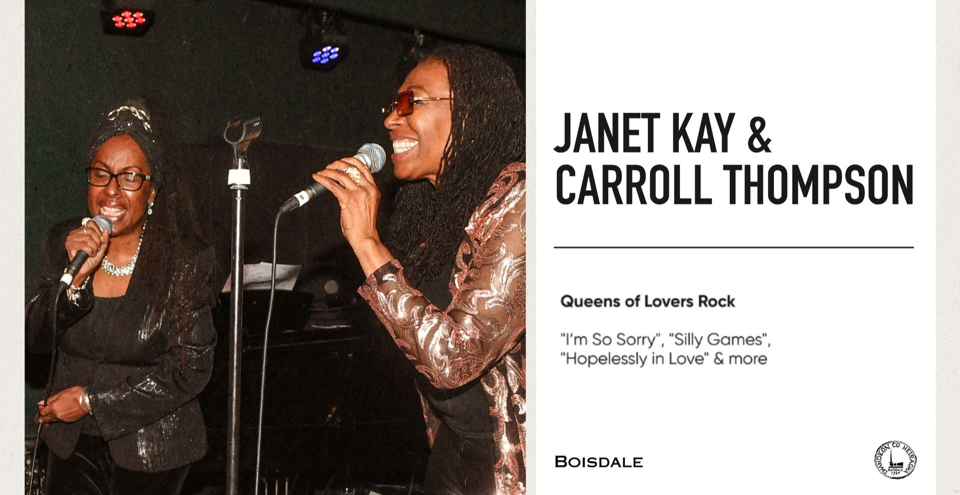 Janet Kay & Carroll Thompson | Canary Wharf, London Live Music
