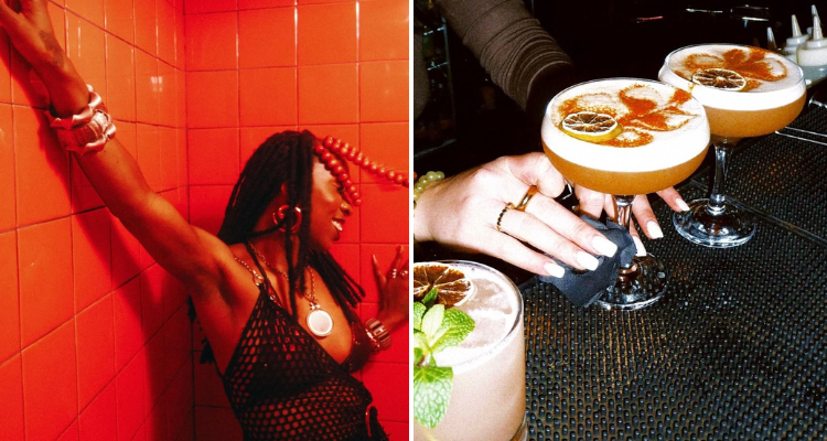 Girl dancing and some porn stair martinis from Jumbi.