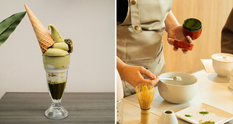 Katsute 100 iced cream matcha and a matcha making class.