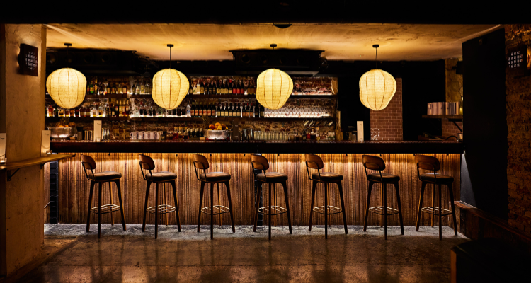 The interiors of Parasol in Hackney.