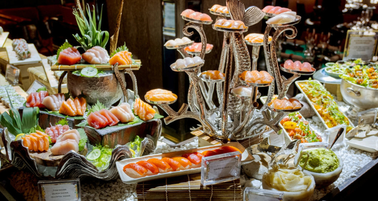 Bottomless sushi platter from Sexy Fish Manchester.