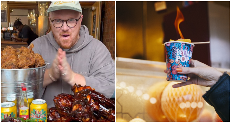 Eating With Tod and flaming mulled wine.