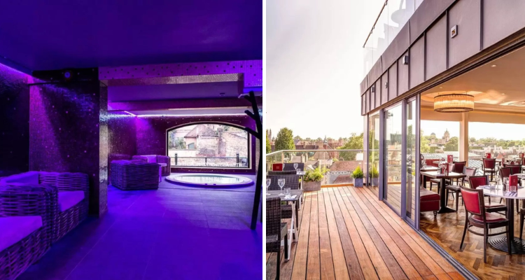 Spa and restaurant at Varsity Cambridge Hotel.