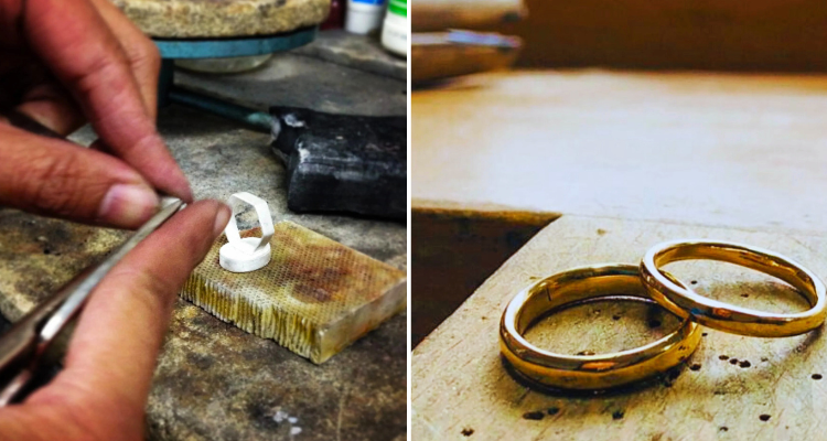 Ring bands from the Central School of Jewellery.