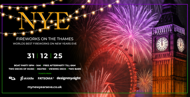 Fireworks on the Thames this New Years Eve