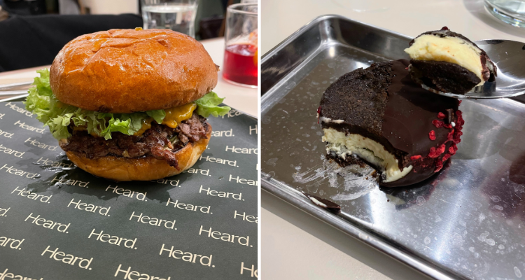 The Heard burger and ice cream sandwich from Heard in Soho.