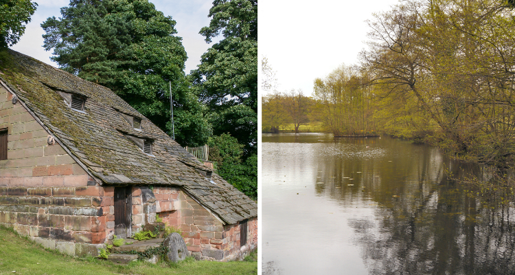 Nether Alderley Mill and its pond.