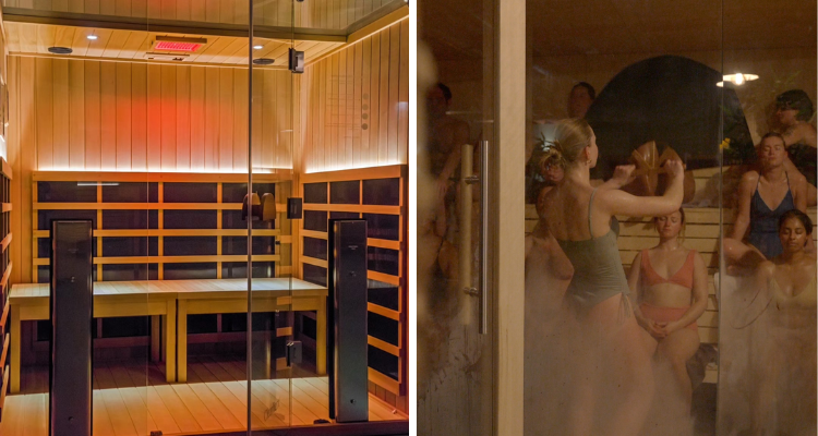 Saunas at Revitalise Urban Spa Hackney.
