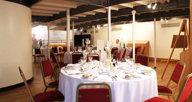 Dining space at Brunel's SS Great Britain in Bristol.