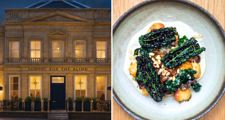 Outside and dish from Barnacle in Liverpool.