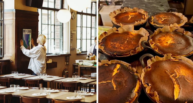 Interiors and cheesecake at Brat London.