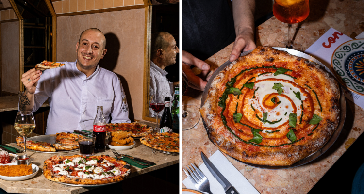 Pizzas, sides and drinks at Connie's in Peckham.