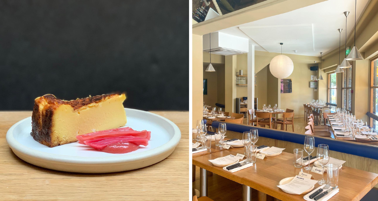 Cheesecake and interiors at Elliot's London.