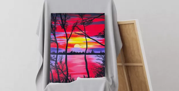 Paint A Pic: Fiery Landscape