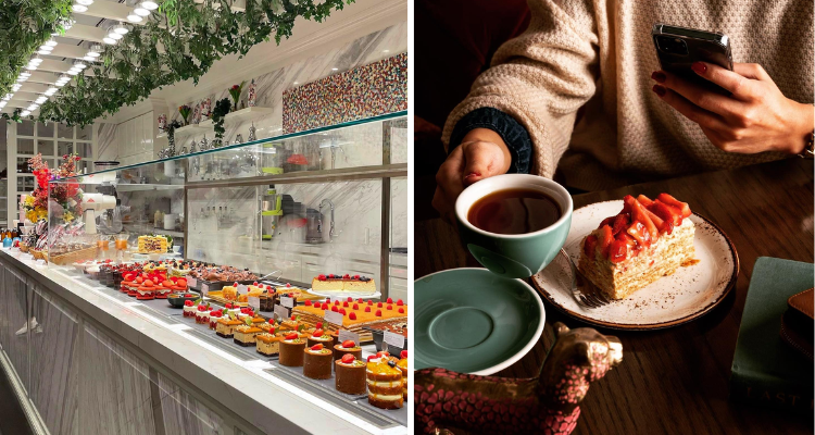 Cakes at L'ETO Caffe London.