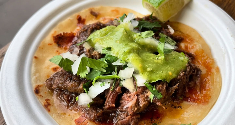 Sonora Taqueria taco close up.