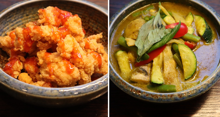 Food from Thai West Cafe in Soho.