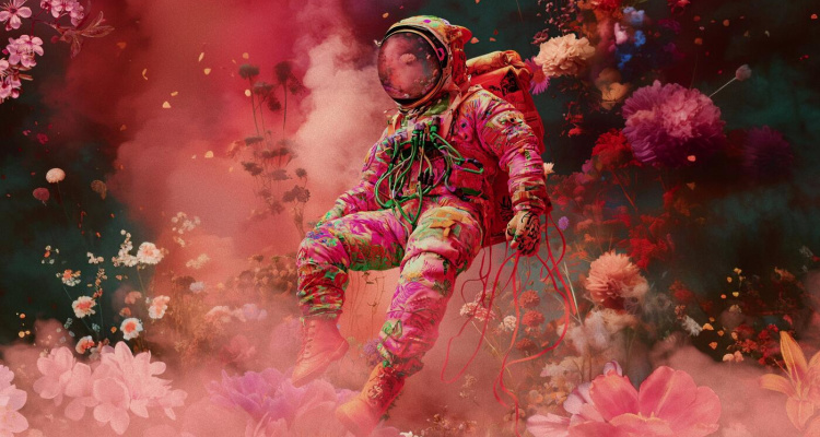 After The End Astronaut Landscape At In Other Worlds Immersive Exhibition.