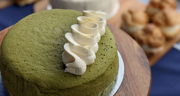 Matcha cake from Kichaya in London Fields.