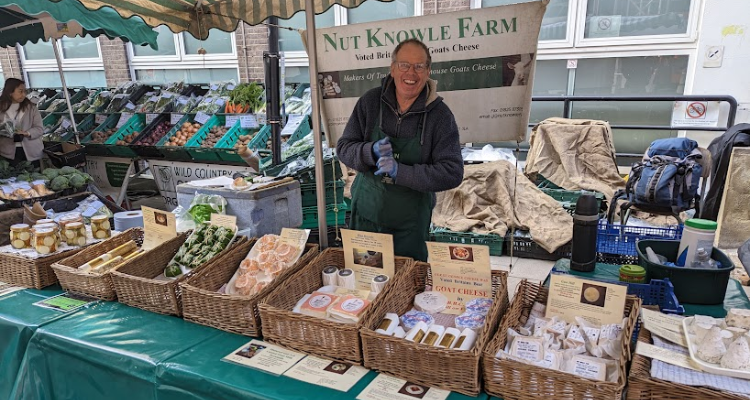 Vendor at Marylebone Farmers' Market. 