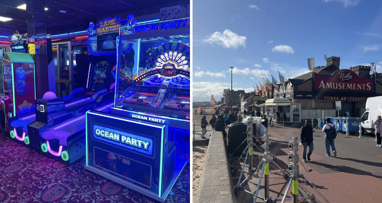 Interior and exterior at Nobles Amusements Edinburgh.