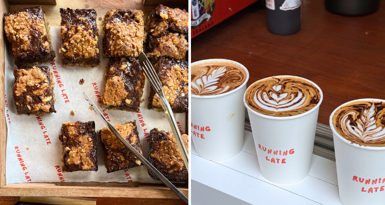 Running Late brownies and lattes.