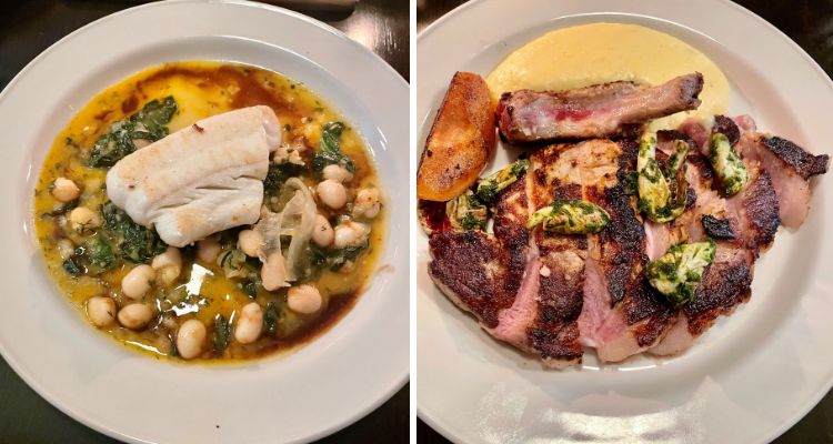 The halibut and the pork from the Elizabeth. 