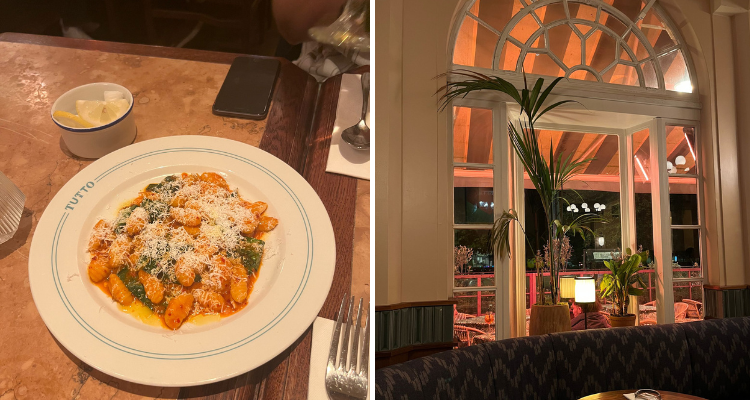 Pasta and interiors at Tutto.