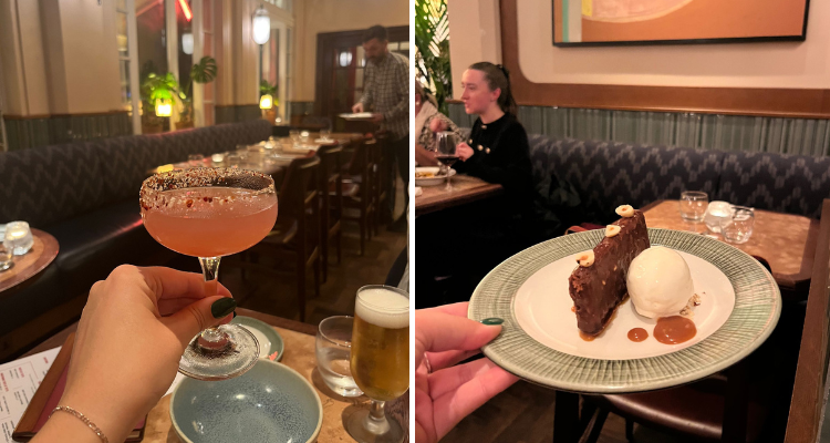 The spicy pomegranate margarita at Tutto.