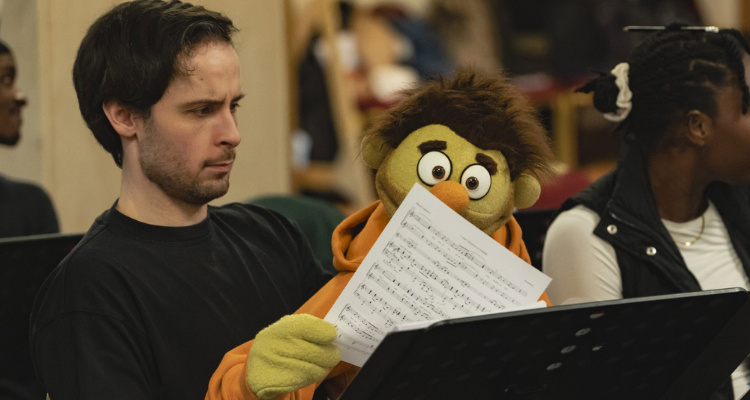 Avenue Q in rehearsals.