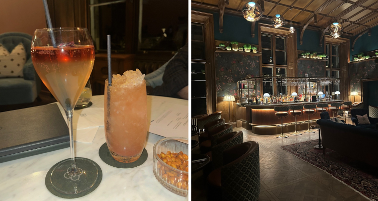 Cocktails and bar area at Mar Hall Resort.