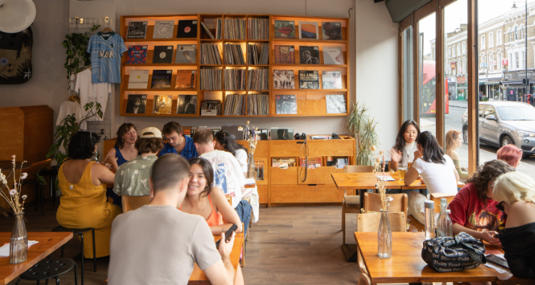 Interiors of Next Door Records in Stoke Newington.