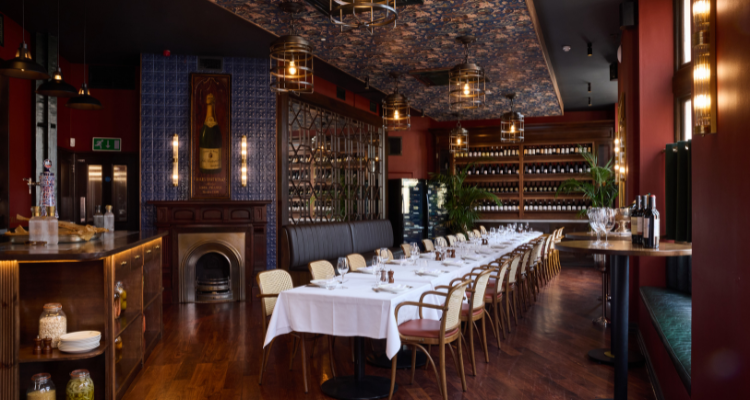The dining room at Prince Arthur Belgravia.