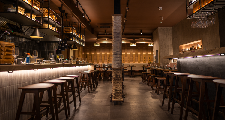 Interior image of Khao-So-I in Fitzrovia, London.