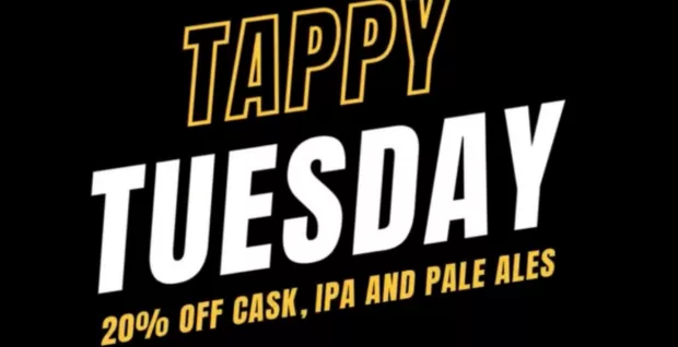 Tappy Tueday's 20%off IPA and Cask!
