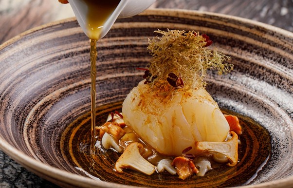 Seafood dish from Adam's Birmingham.