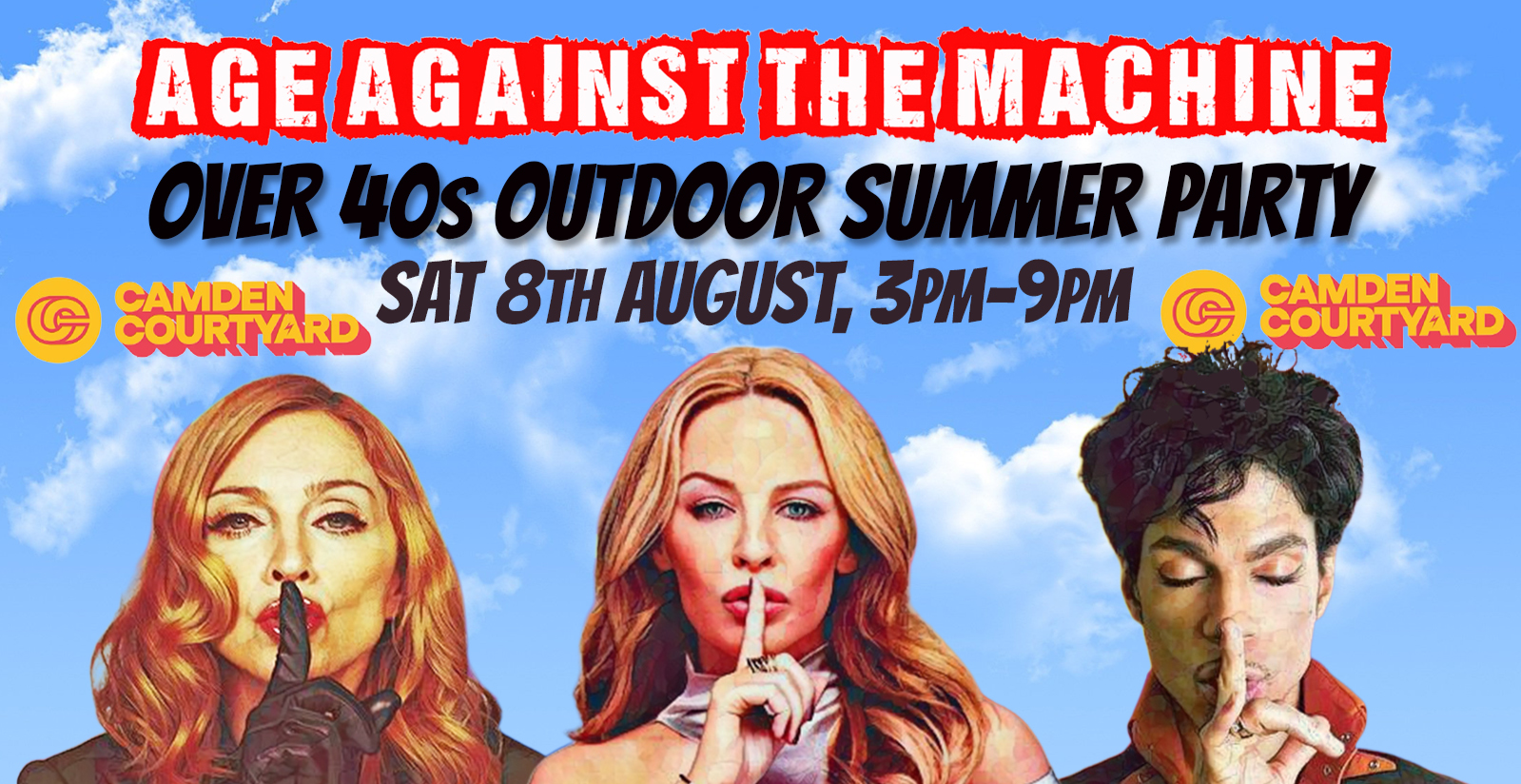 CAMDEN Age Against The Machine Over 40s Outdoor Summer Party, 3pm-9pm