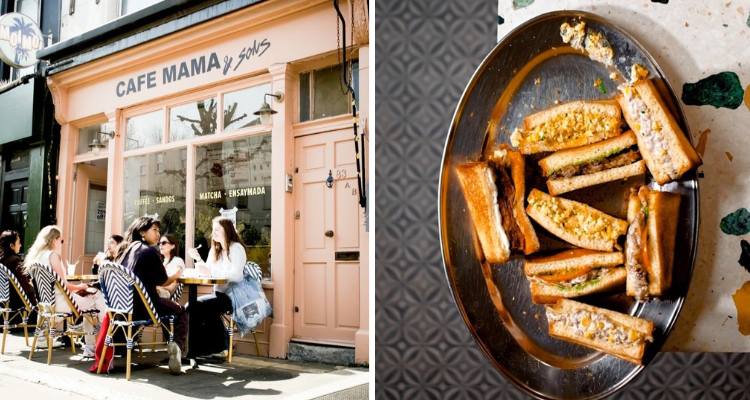 Cafe Mama and Sons outside in Kentish Town.